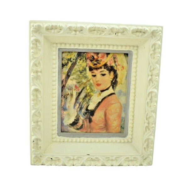 Vintage Mid Century French Shabby Chic Framed Art Prints Pair 8 x 6.75 inches - Picture 3 of 6